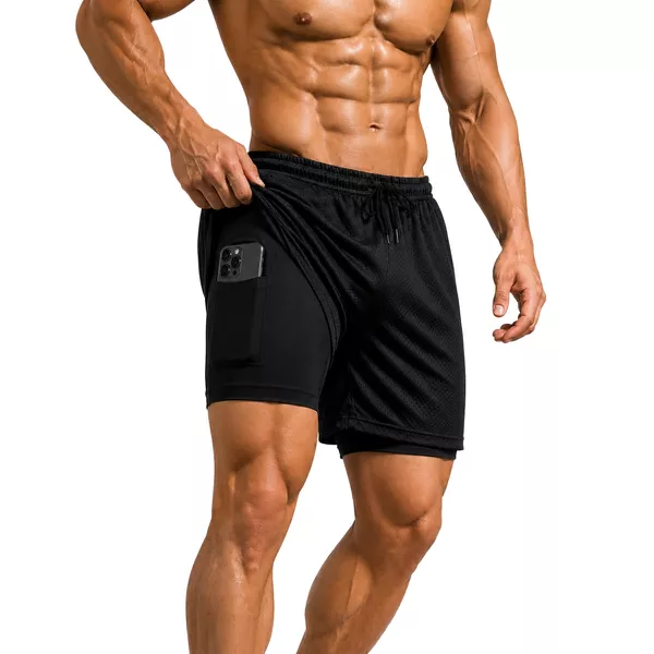 Short Dryfit Termico 2 Em 1 Liso Masculino — foto do catálogo RYOVEN